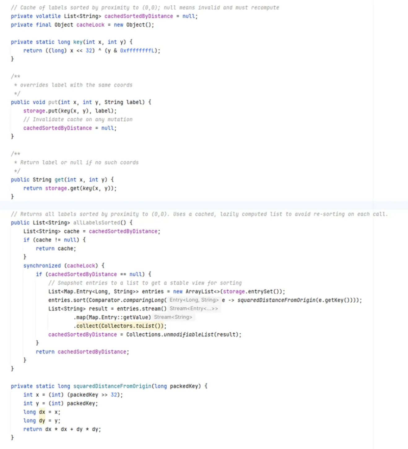 Exemplerary Code Screenshot