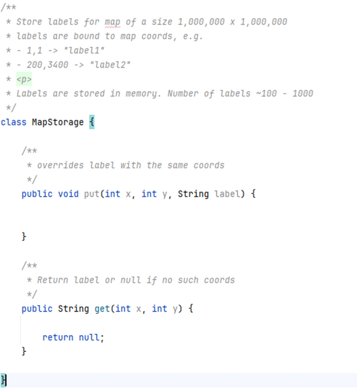 Exemplerary Code Screenshot